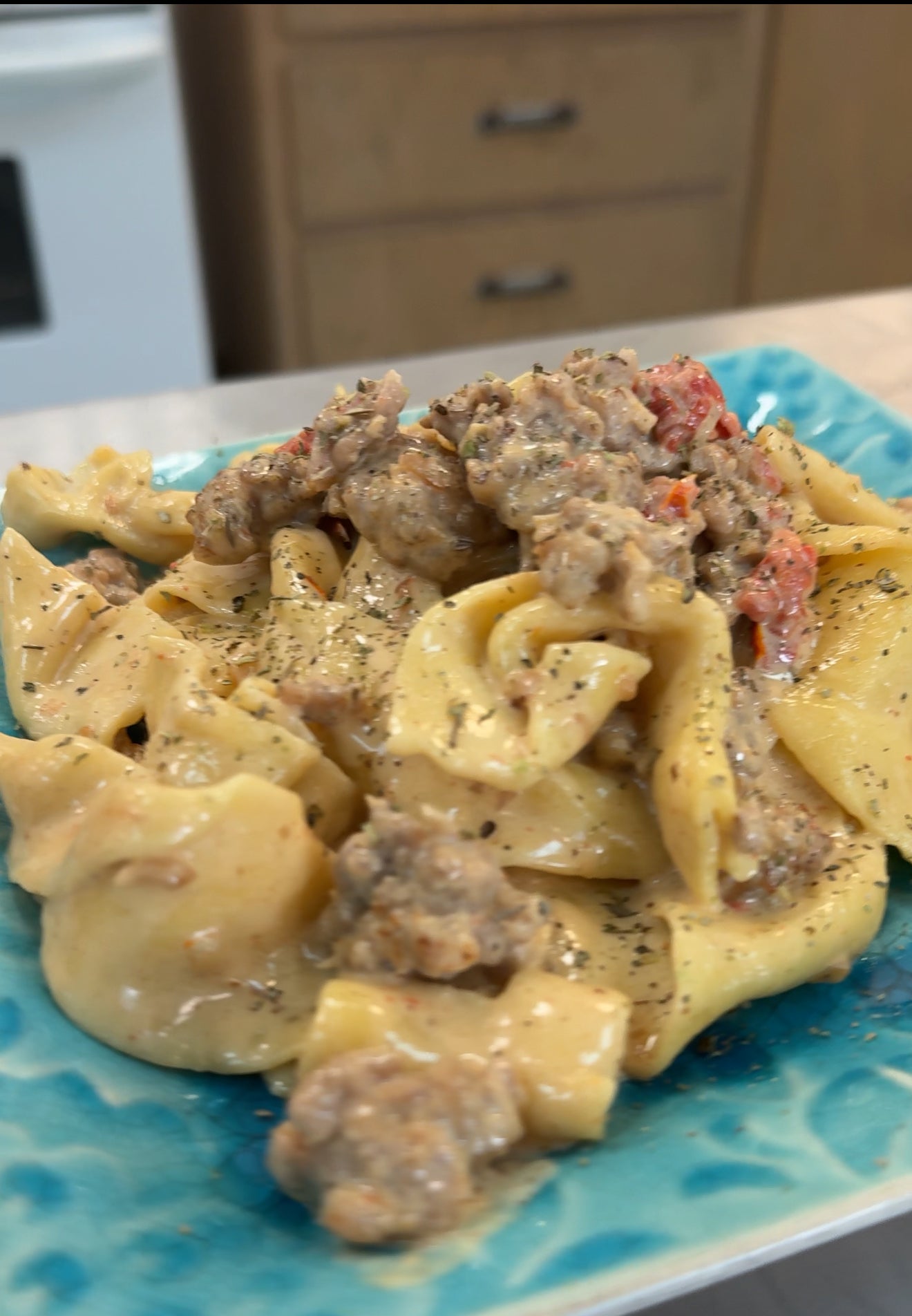 Python Pappardelle in a Roasted Tomato Cream Sauce