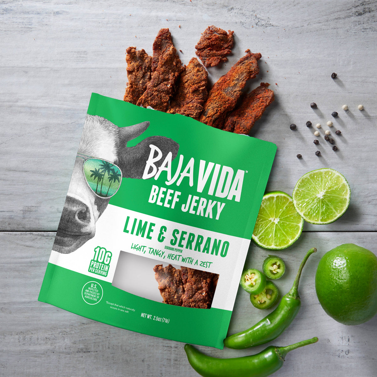 Baja Vida Beef Jerky - Lime & Serrano Pepper