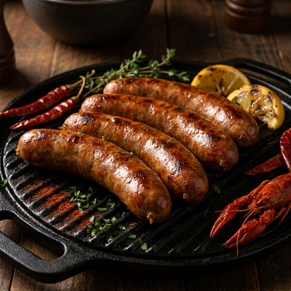 Crawfish Sausage ~ made with Pork and Cajun Spices