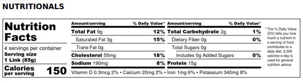 Rabbit Sausage with White Wine & Herbs
