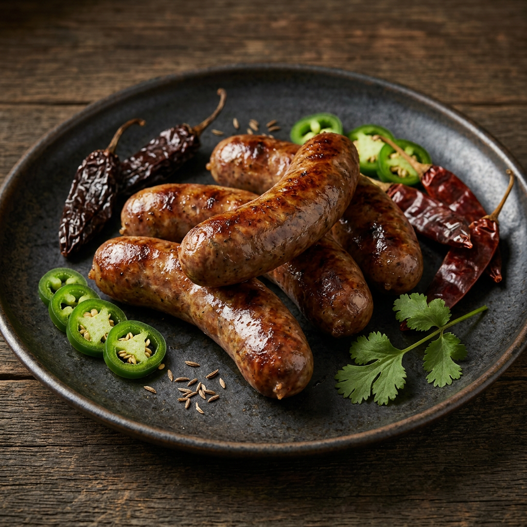 Wild Boar Sausage ~ made with Spicy Three Chilies