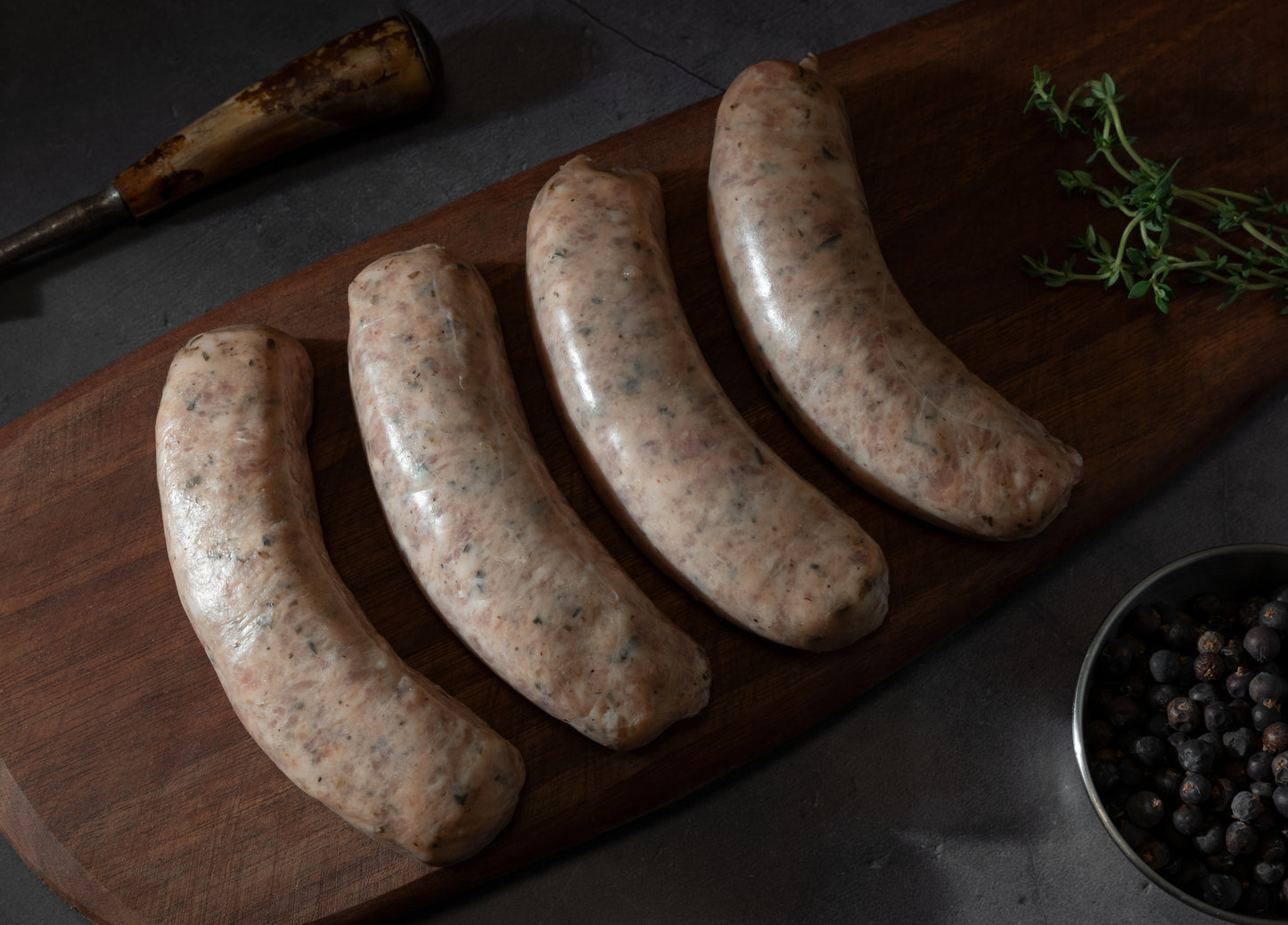 Rabbit Sausage w/ White Wine & Herbs