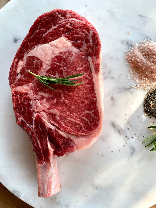 Beef "Cowboy Steak" Frenched Bone-In Ribeye Steak -  U.S.D.A. Choice