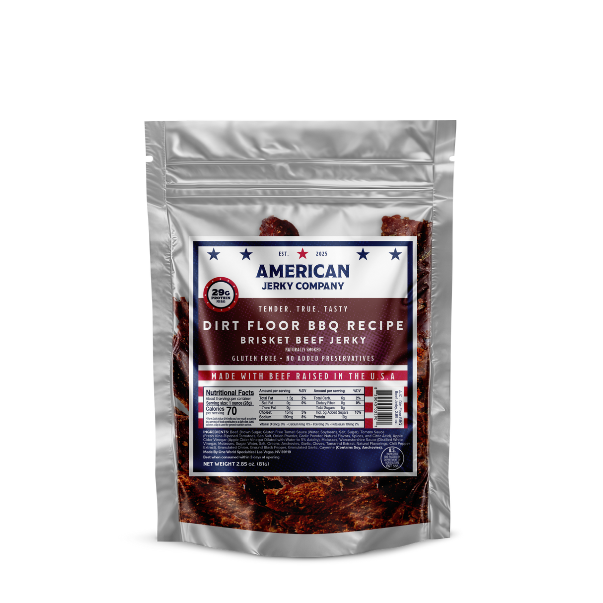 Dirt Floor BBQ Brisket Jerky