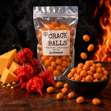 CRACK BALLS - CAROLINA REAPER RANCH Cheese Balls ~ Heat Level: EXTRA Hot!!!