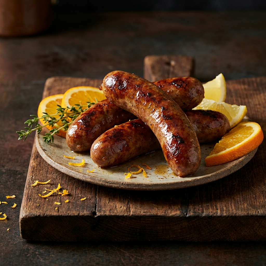 Duck Sausage ~ made with Orange & Lemon Flavors