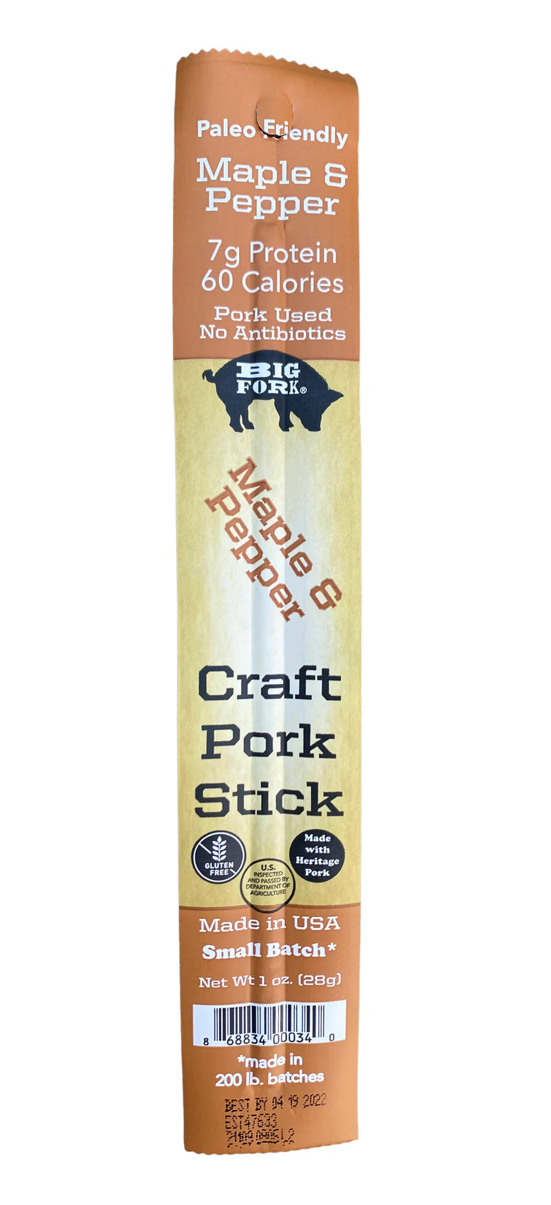 Craft Pork Snack Stick - Maple & Pepper