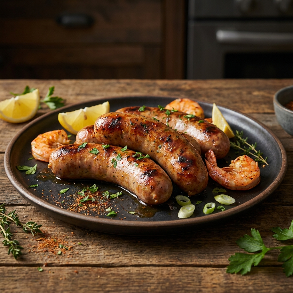 Shrimp Sausage ~ made with Pork and Cajun Spices