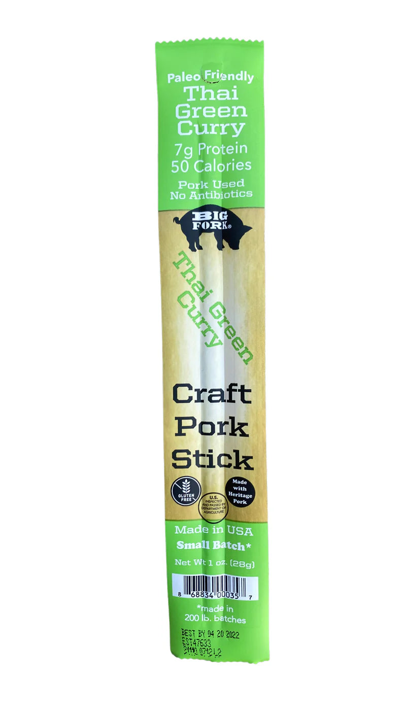 Craft Pork Snack Stick - Thai Green Curry