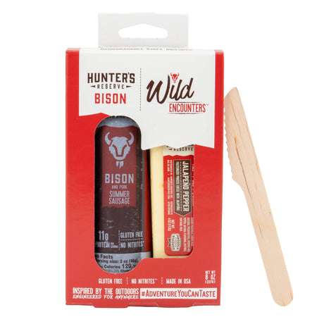 Bison Summer Salami & Jalapeno Pepper Cheese in Wild Encounters Gift Box