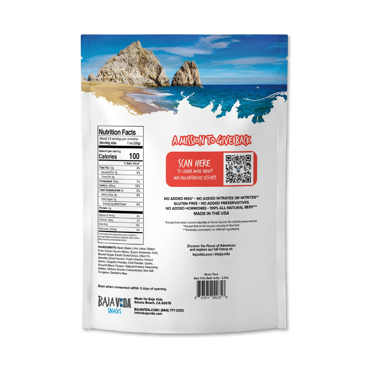 Baja Vida Beef Jerky - Street Taco
