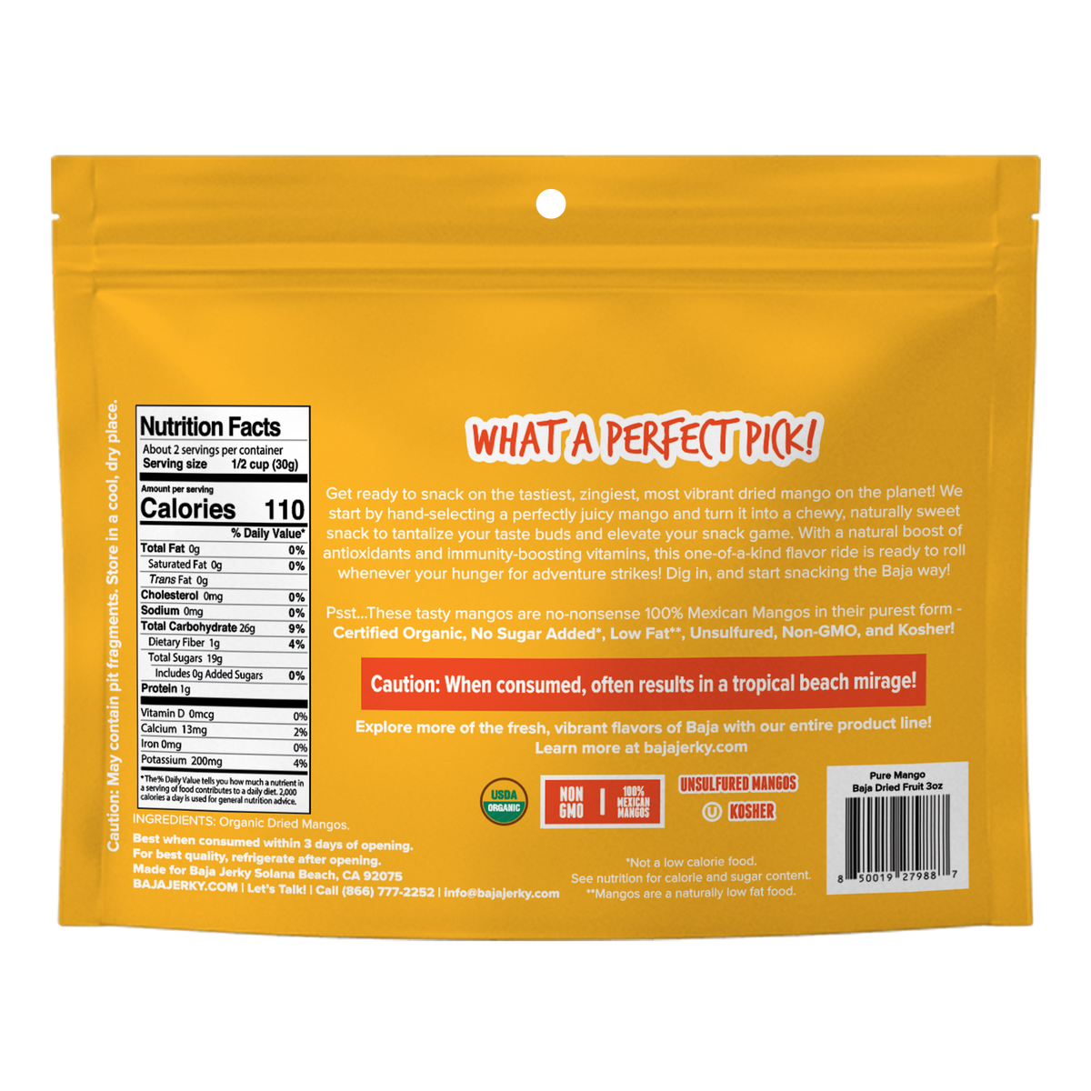 Baja Vida Organic Dried Mangos