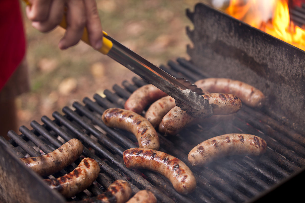 Smoked Elk Sausage with Bacon and Cheddar Cheese